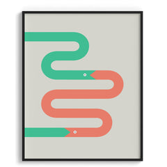 Bold Geometry Framed Art For Wall
