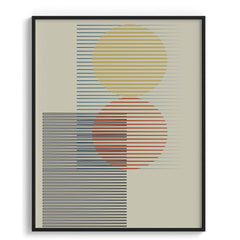 Interconnected Lines Framed Art For Wall