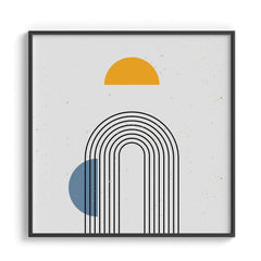 Curved Lines Wall Painting For Bedroom