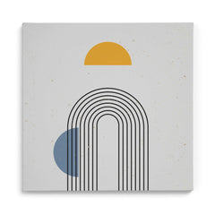 Curved Lines Wall Painting For Bedroom