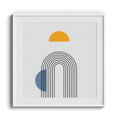 Curved Lines Wall Painting For Bedroom