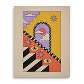 Retro-Futuristic Forms Wall Art Painting