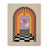 Retro-Futuristic Forms Canvas Wall Paintings