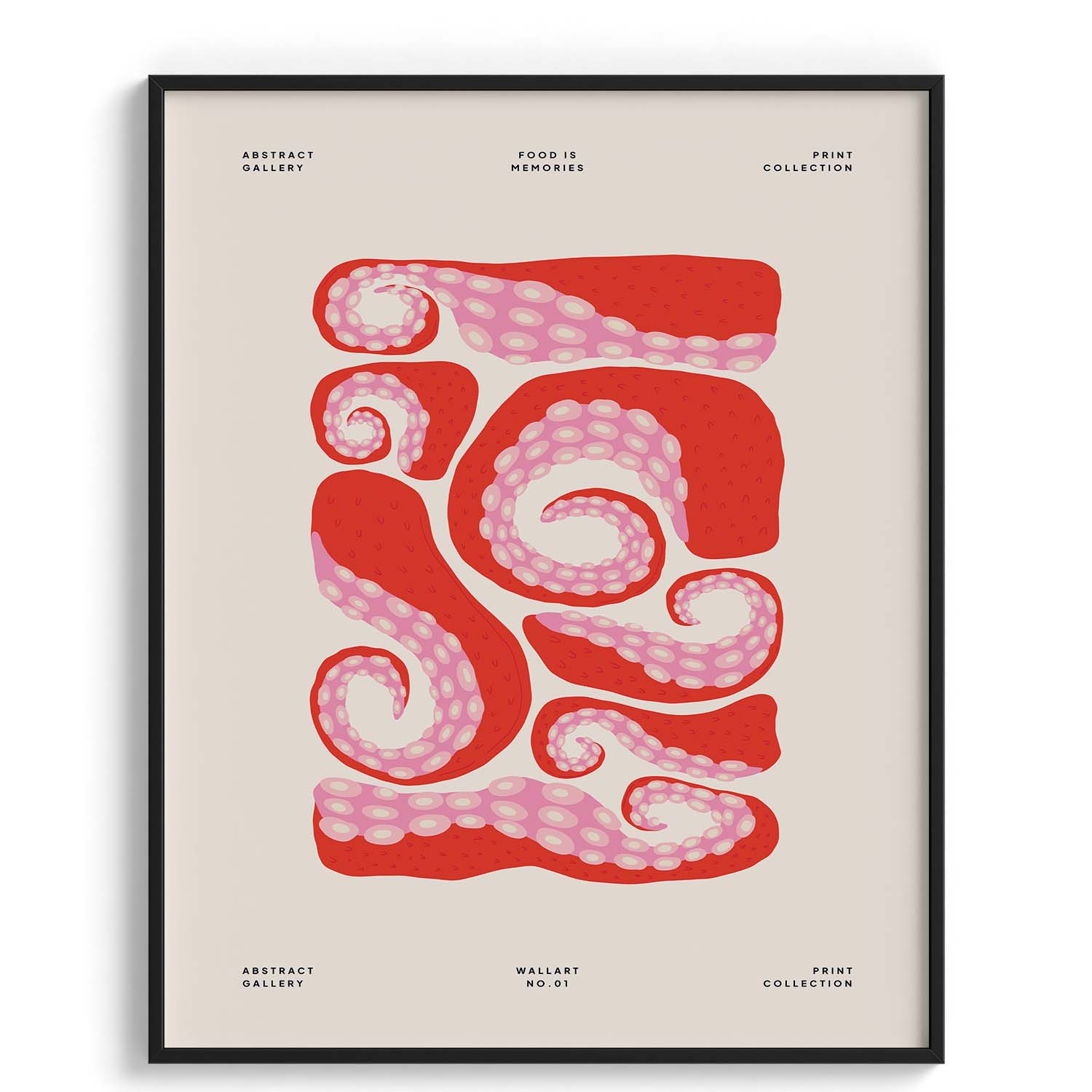 Abstract Squid Swirls Art Print