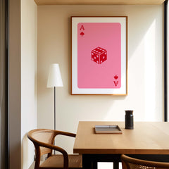 Ace of Spades Dice Card Print