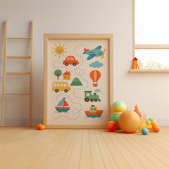 Adventure Journey Kids Map Poster