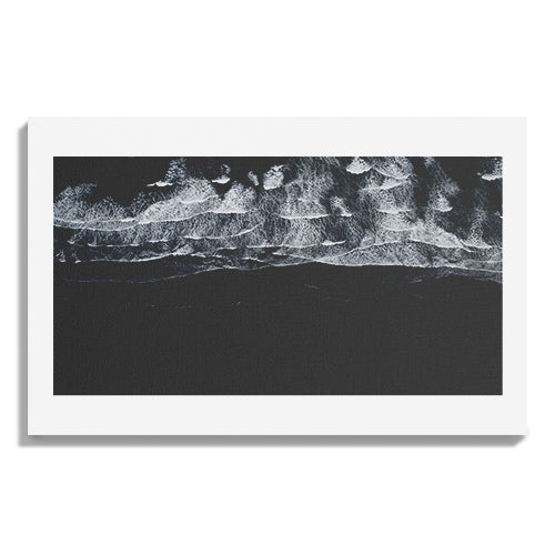 Black Sand Beach with Waves