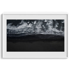 Black Sand Beach with Waves