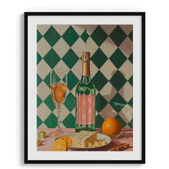 Champagne Citrus Brunch Wall Art Frames