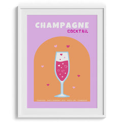 Champagne Sparkle Cocktail Canvas Wall Prints