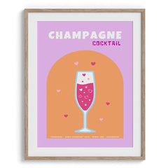 Champagne Sparkle Cocktail Canvas Wall Prints