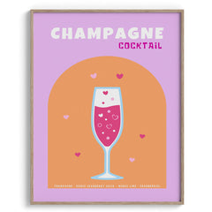 Champagne Sparkle Cocktail Canvas Wall Prints