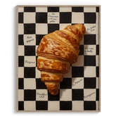 Checkerboard Croissant Modern Wall Art