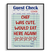 Chef Was Cute Would Eat Again Wall Painting For Cafe