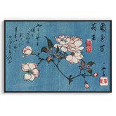 Cherry Blossom Branch on Blue