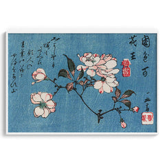 Cherry Blossom Branch on Blue