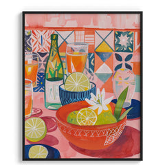 Citrus Mosaic Brunch Wall Painting For Kitchen