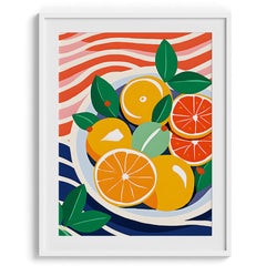 Citrus Wave Composition Canvas Wall Paintings
