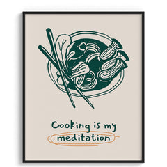 Cooking Is My Meditation Canvas Wall Prints