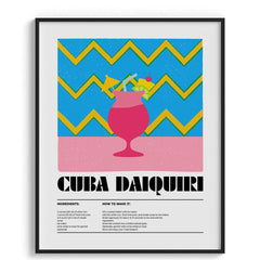 Cuba Daiquiri Vintage Canvas Wall Prints