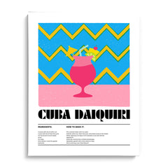 Cuba Daiquiri Vintage Canvas Wall Prints