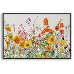 Delicate Field Wildflowers Watercolor