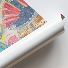 Donut and Watermelon Summer Feast Wall Art Frames