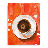 Espresso Coffee on Red Background Canvas Wall Prints