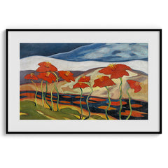 Field of Red Poppies Landscape