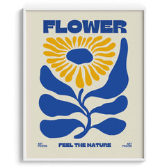 Flower Power Retro Botanical Poster