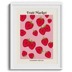 Fruit Market Strawberry Addiction Canvas Wall Prints