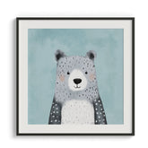 Gentle Grey Bear Portrait Print