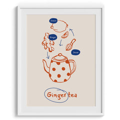 Ginger Tea Flow Wall Painting For Kitchen