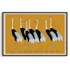Golden Cranes Japanese Minimal Art