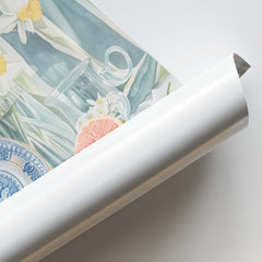 Grapefruit with Daffodils Canvas Wall Art