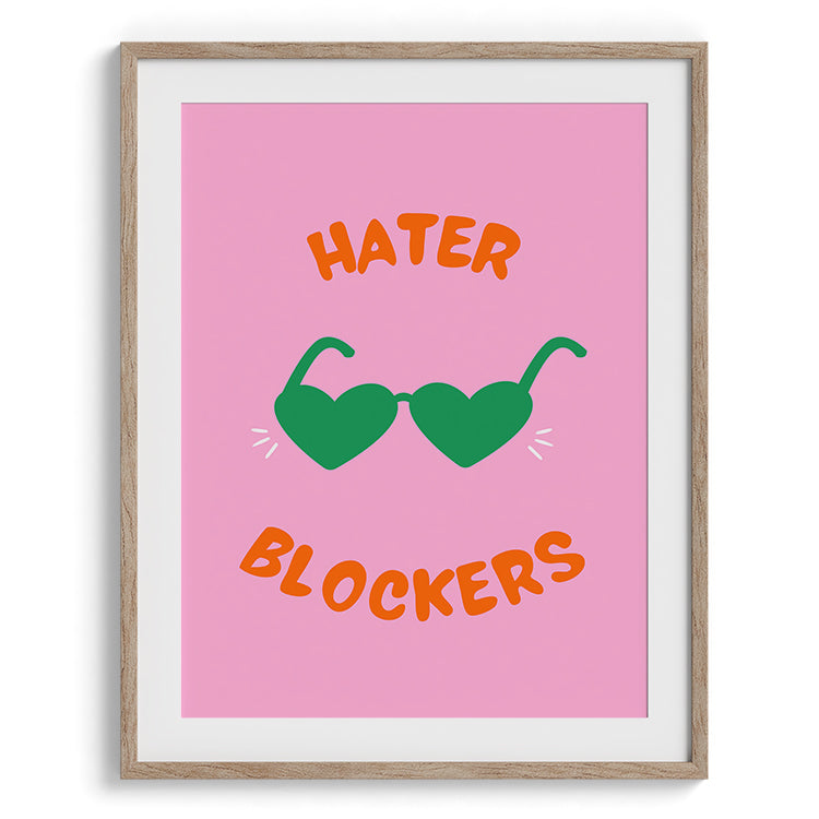 Hater Blockers Heart Shades Poster