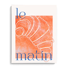 Le Matin Croissant Canvas Wall Art