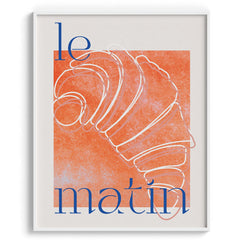 Le Matin Croissant Canvas Wall Art