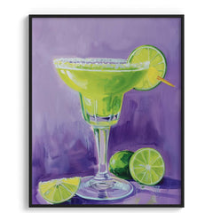 Margarita Lime Glow Wall Painting For Café