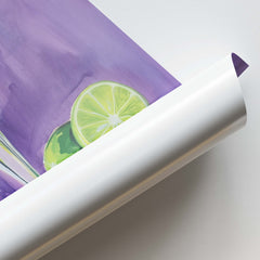 Margarita Lime Glow Wall Painting For Café