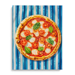 Margherita Pizza with Tomatoes and Basil Modern Wall Art