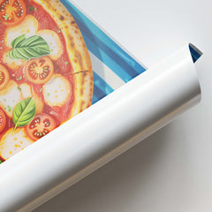 Margherita Pizza with Tomatoes and Basil Modern Wall Art