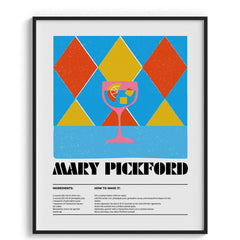 Mary Pickford Classic Cocktail Wall Painting For Kitchen