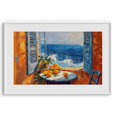 Mediterranean Window Citrus Table Modern Wall Art