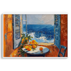 Mediterranean Window Citrus Table Modern Wall Art
