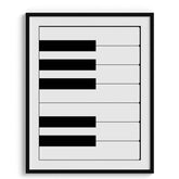 Minimal Black & White Piano Keys