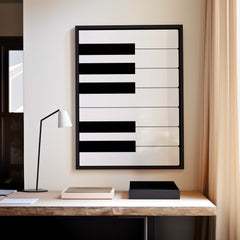 Minimal Black & White Piano Keys