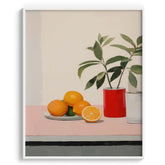 Minimalist Orange Still Life Wall Art Painting