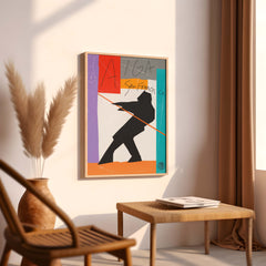 Modern Abstract AIGA Silhouette Poster