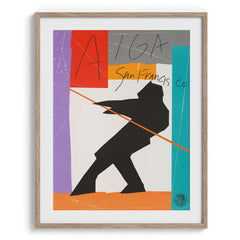 Modern Abstract AIGA Silhouette Poster